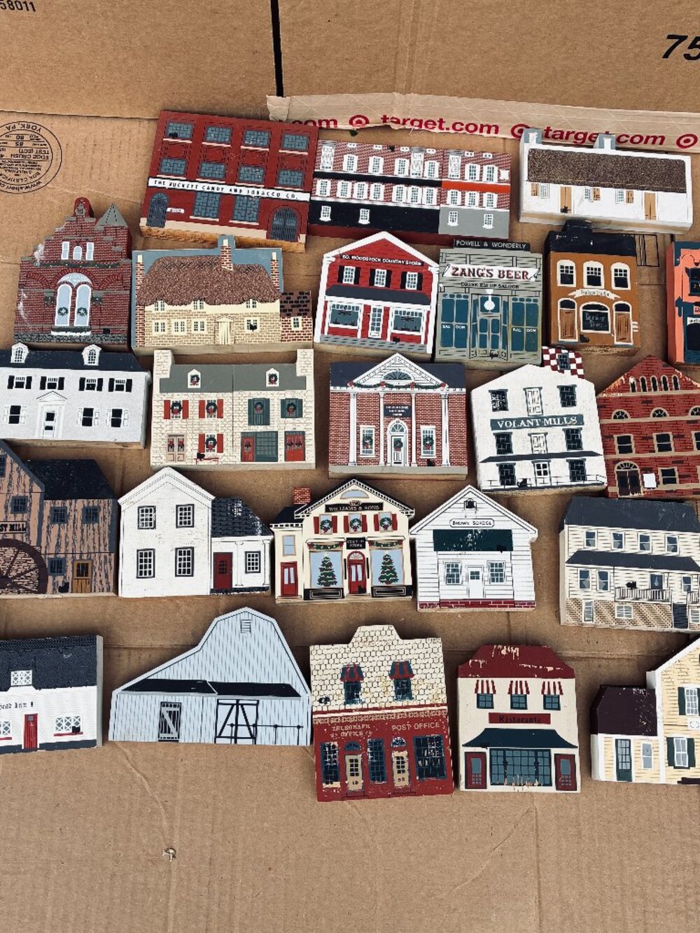 Cat's Meow Village Wooden Building Lot Volant Mills Ristorante Grist Mill VTG